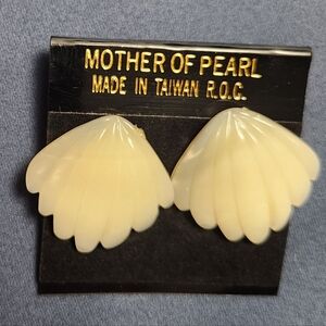 MOTHER OF PEARL, TAIWAN MADE EARRINGS